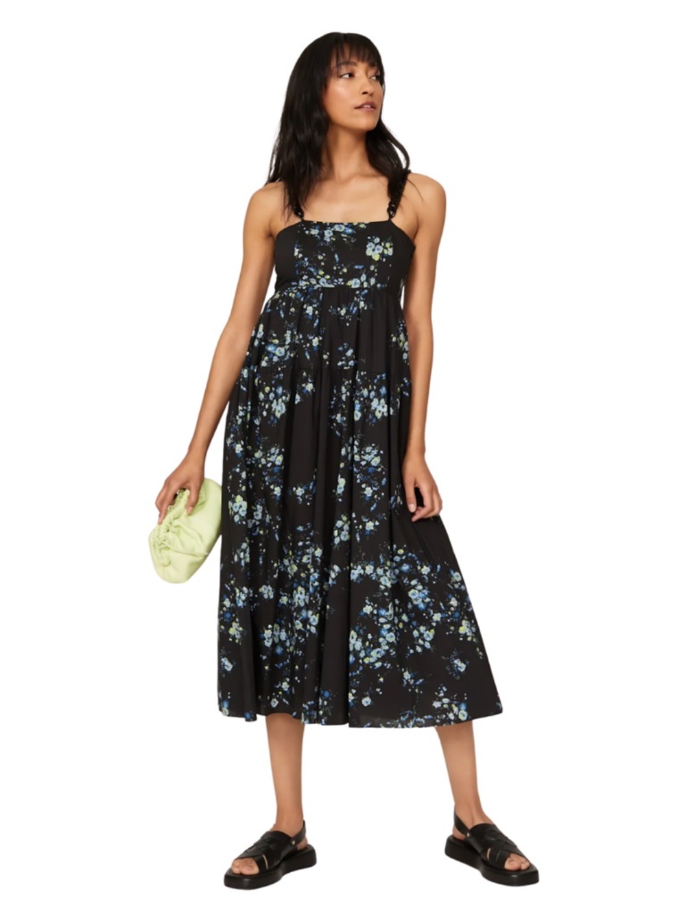 Les Reveries 
Floral Chain Strap Dress 🖤🪬